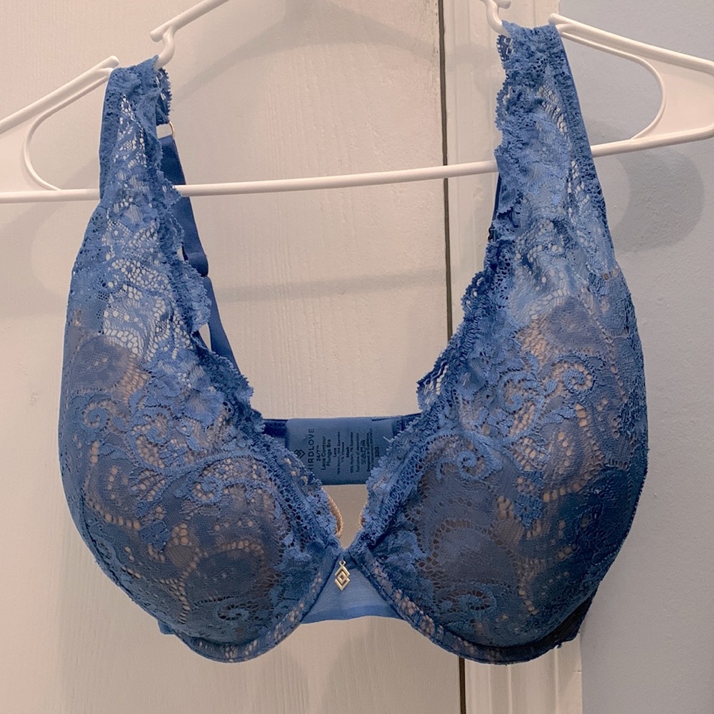 Sapphire Lace Plunge Bra 32G